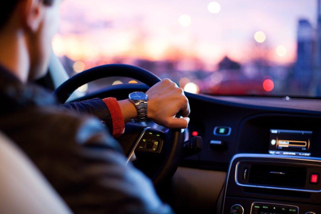 driving car steering wheel